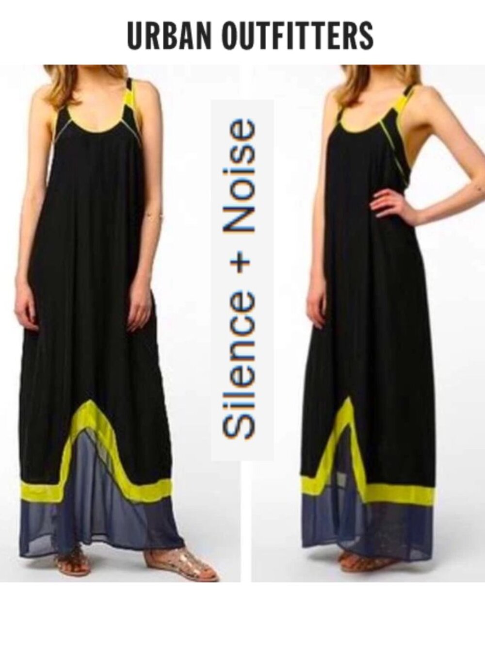 Silence + Noise Kingston Color Block Maxi Dress (Size S)